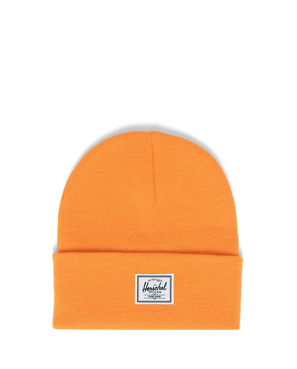 

Вязаная шапка унисекс в рубчик оранжевого цвета Herschel, оранжевый