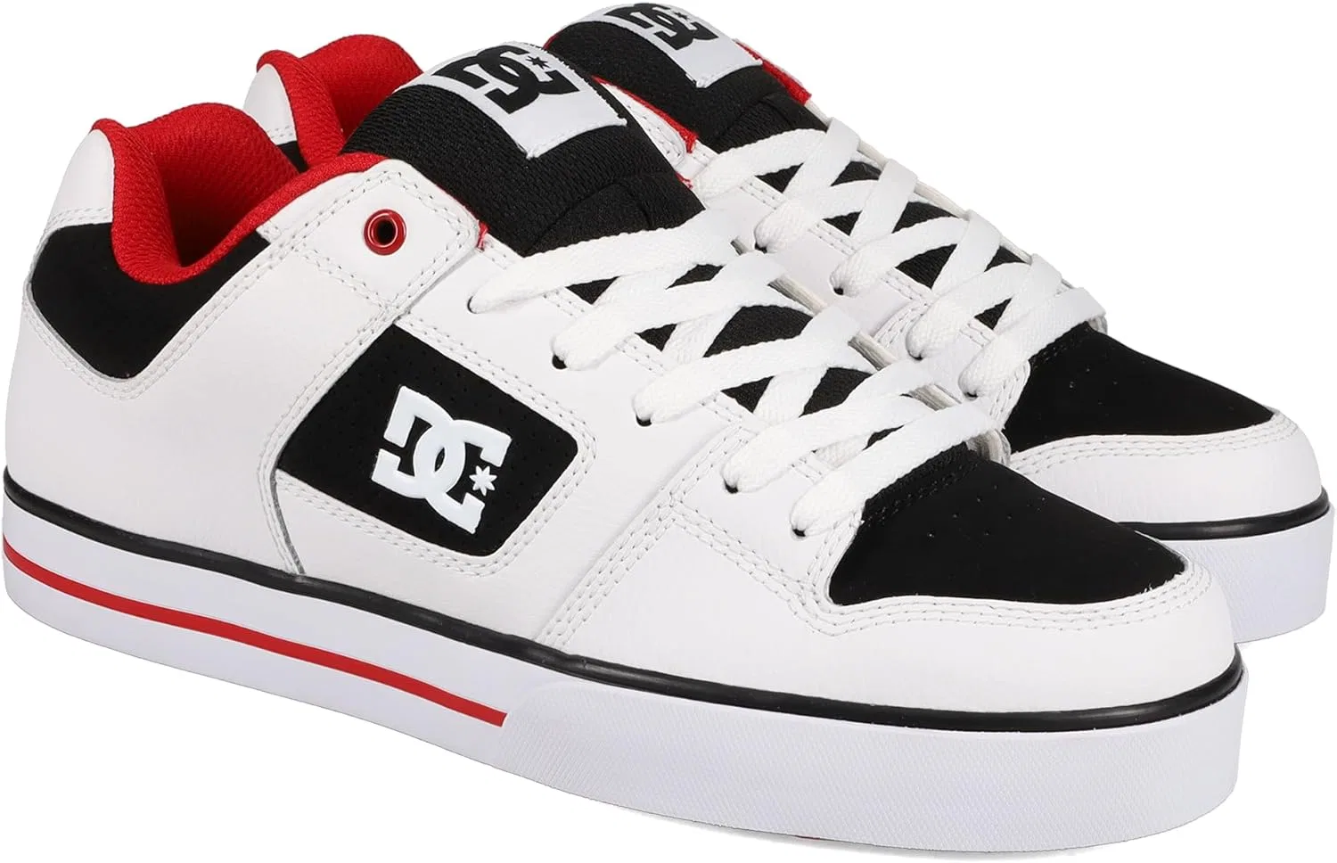 Мужские скейтбордистские кроссовки DC Pure, White Black Red