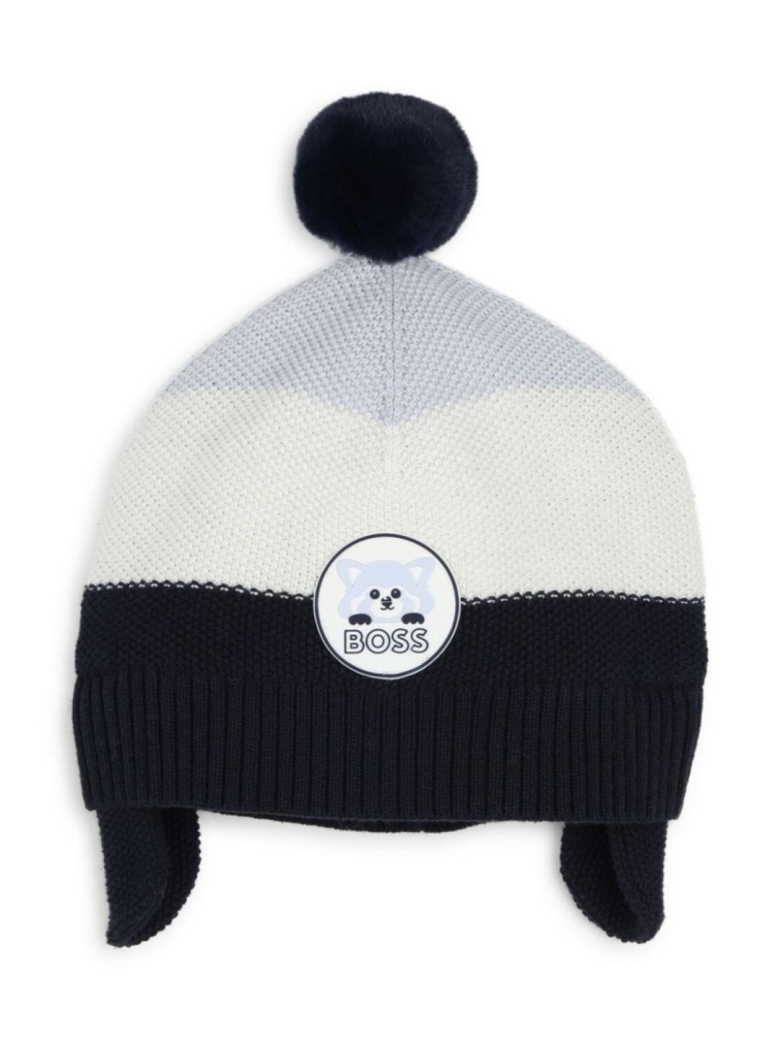 

BOSS Kidswear шапка бини с нашивкой-логотипом, синий