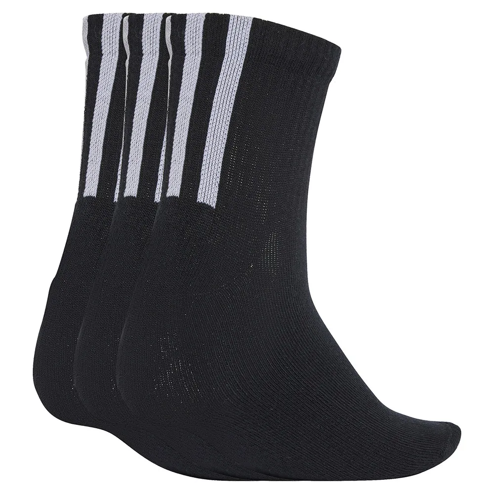 Носки 3 шт adidas Originals Quarter 3 Back Stripes, черный — фото 2