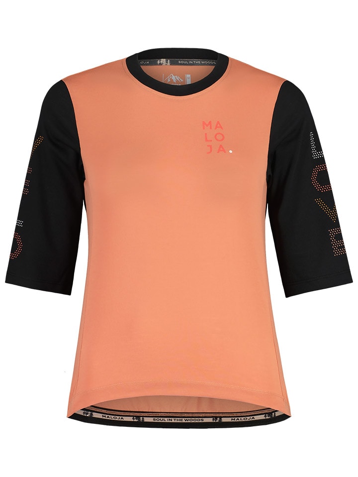 

Функциональная рубашка KastanieM Maloja, цвет orange/schwarz