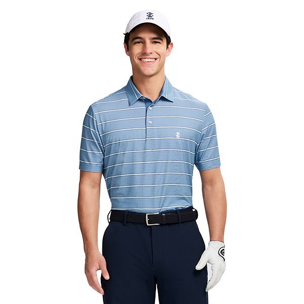 

Мужская поло-рубашка с коротким рукавом Swingflex Elite для гольфа Izod, Blue Stripe