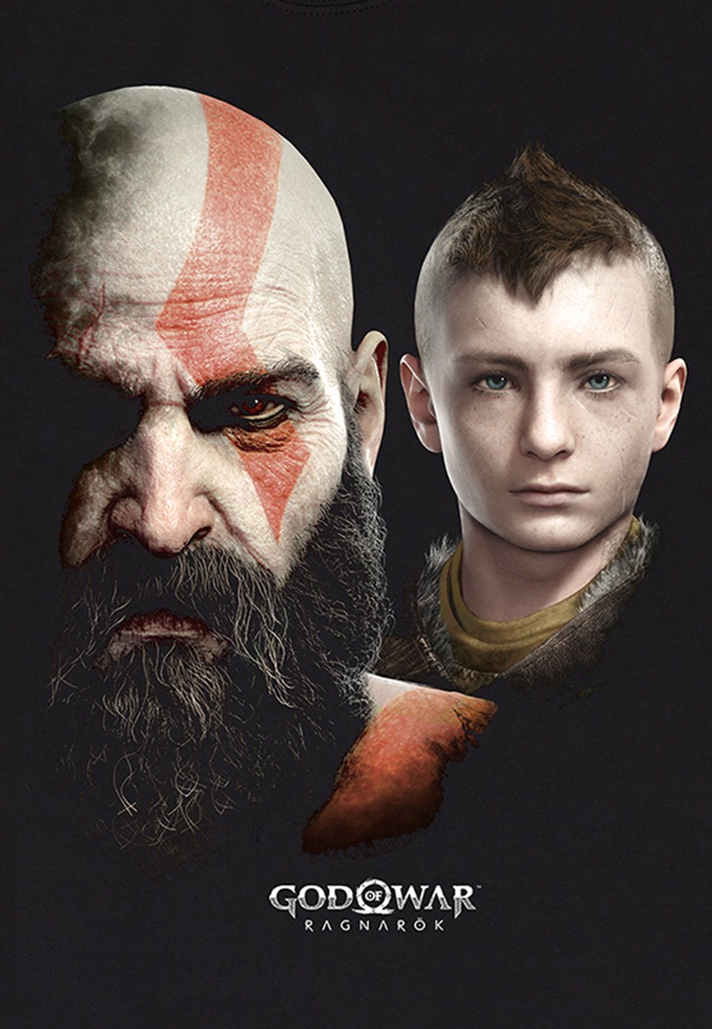 

Футболка с принтом GOD OF WAR RAGNAROK CLOSE UP Henry Tiger, черный