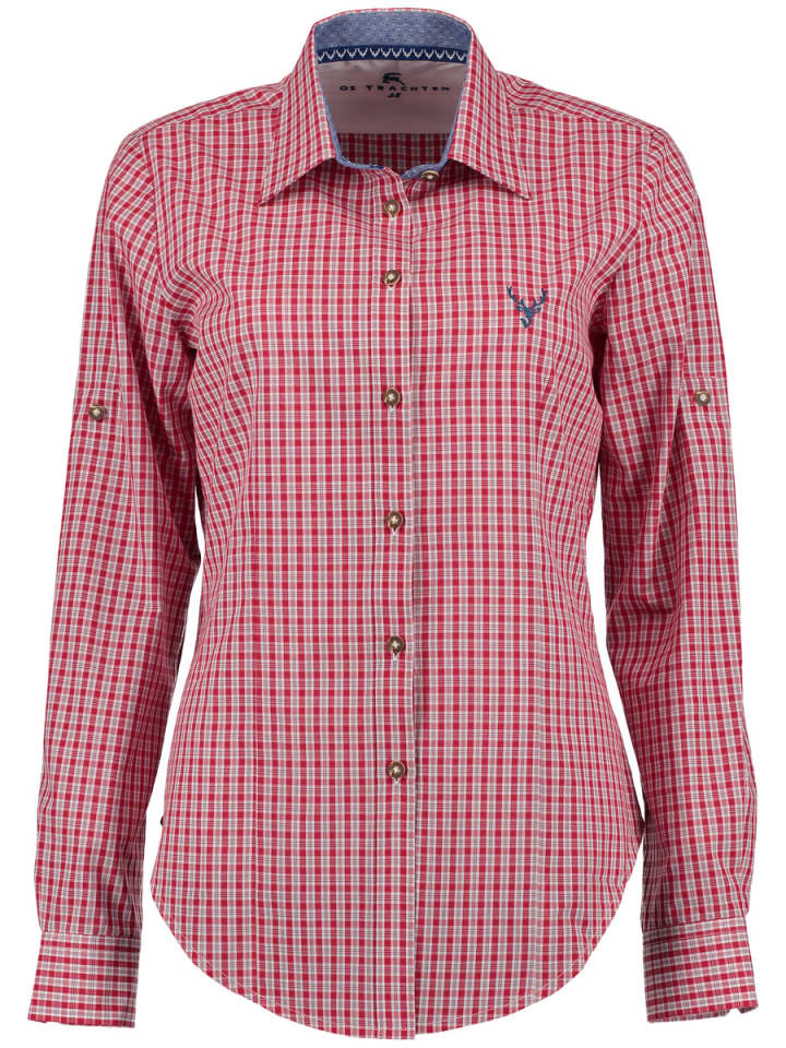 

Традиционная блузка Прами средне-красного цвета OS-Trachten