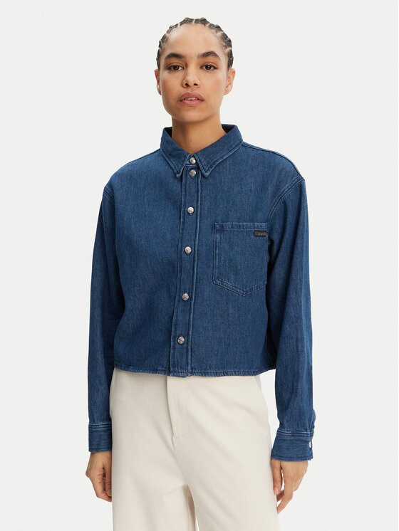

Свободная джинсовая рубашка J20J225518 Calvin Klein Jeans, синий