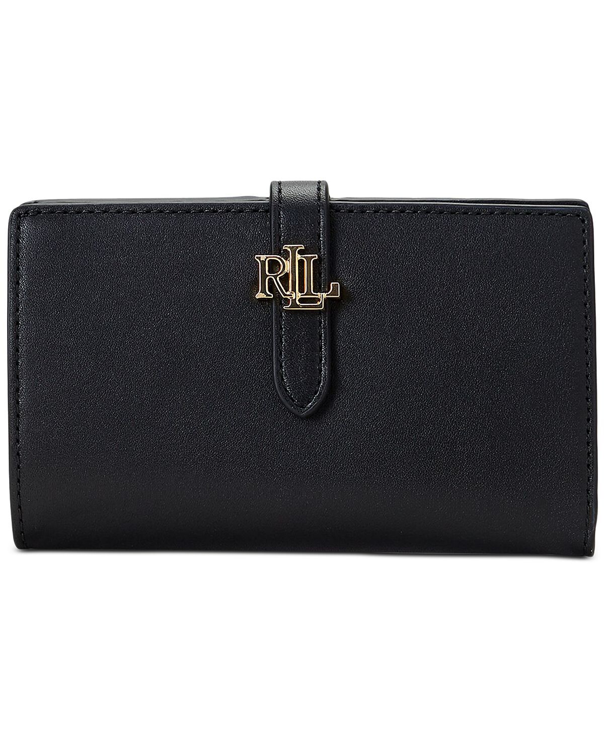 

Кожаный кошелек с логотипом Lauren Ralph Lauren, черный
