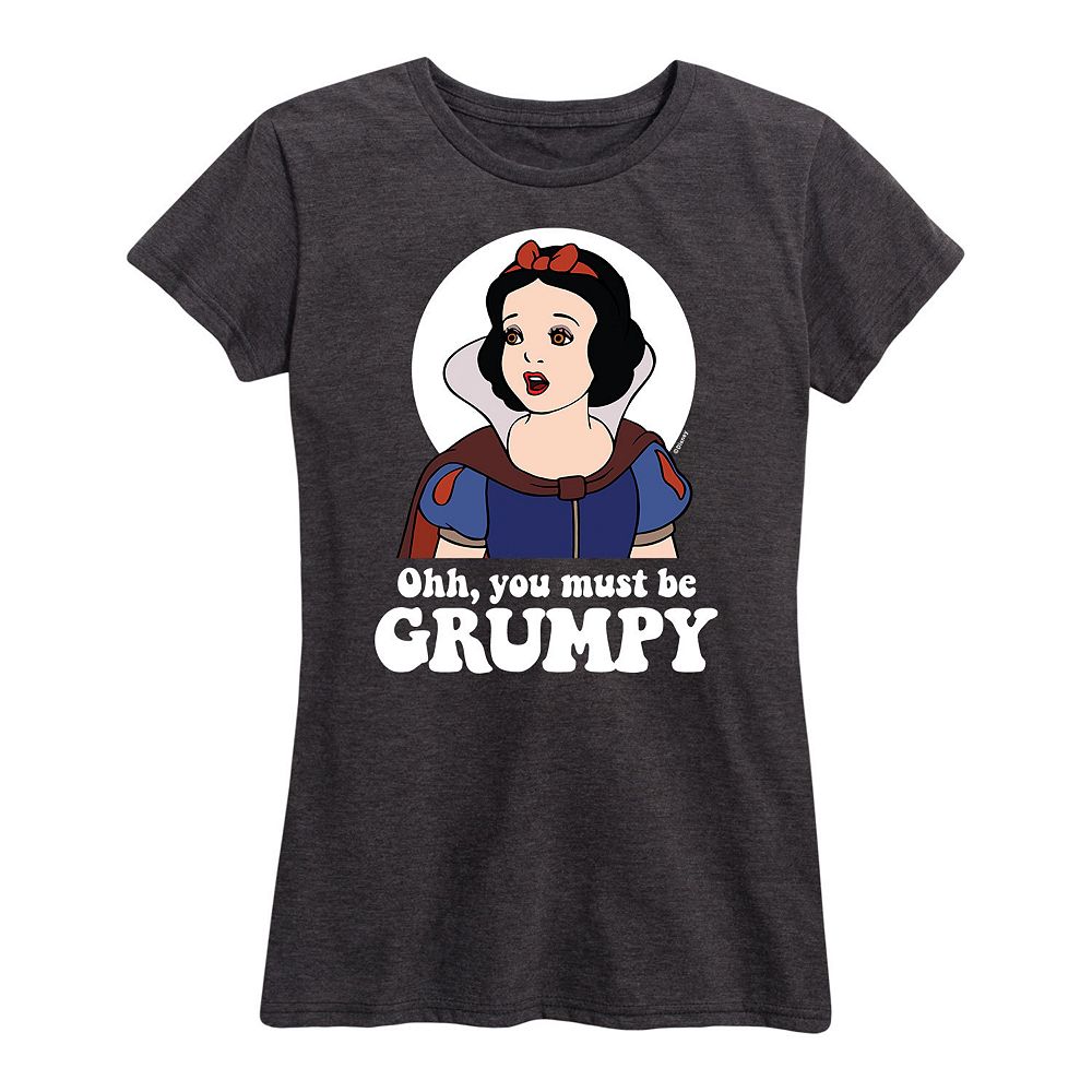 

Женская футболка Disney Princess Snow White с рисунком Must Be Grumpy, цвет Heather Charcoal