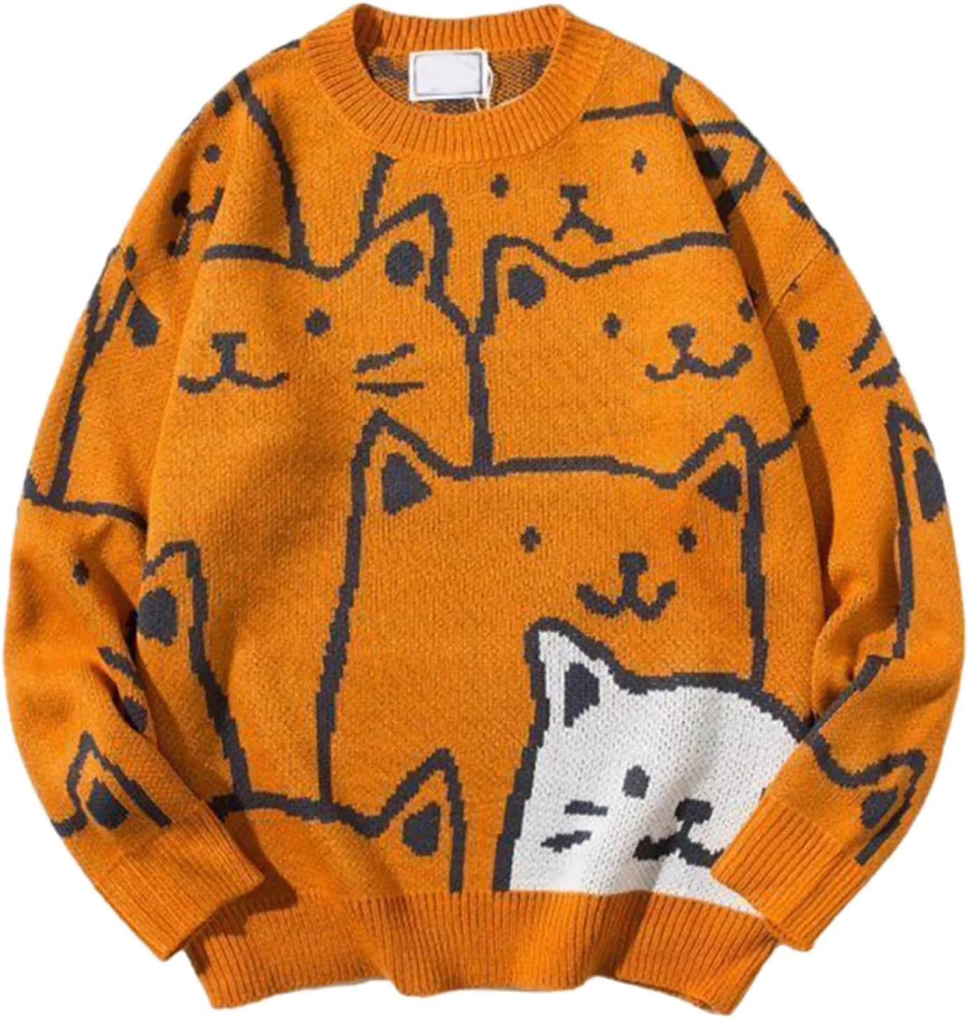 

Свитер мужской с принтом в японском стиле Harajuku, оверсайз, для зимы и осени Meideli