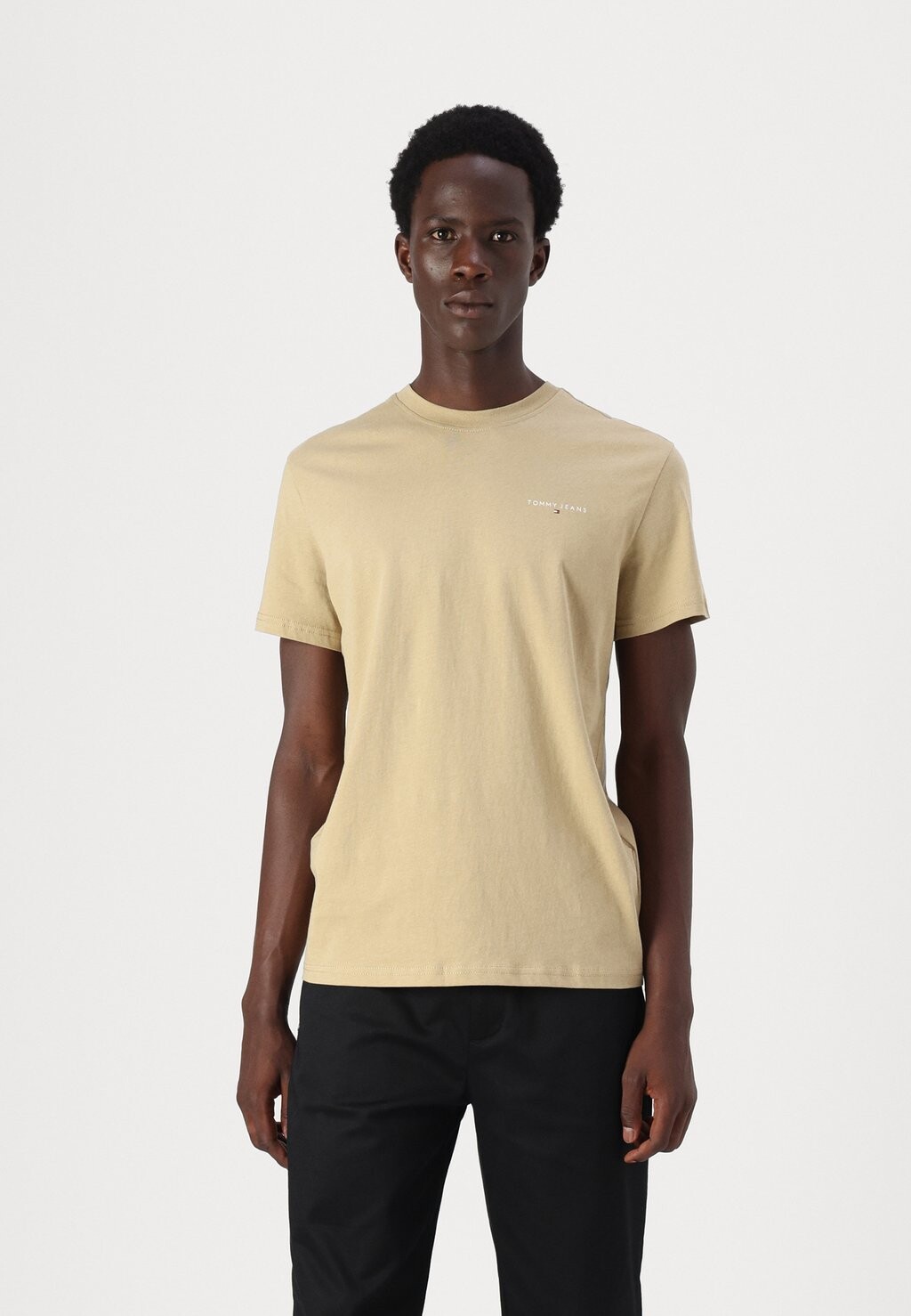 

Базовая футболка LINEAR CHEST TEE Tommy Jeans, бежевый