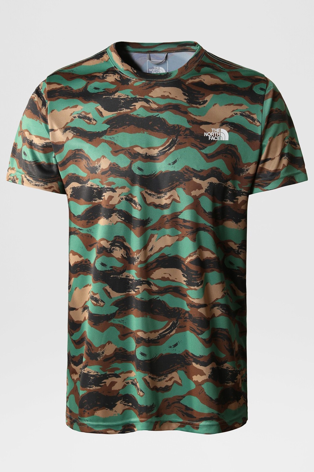 

Зеленая футболка Reaxion AMP Crewnek The North Face, зеленый