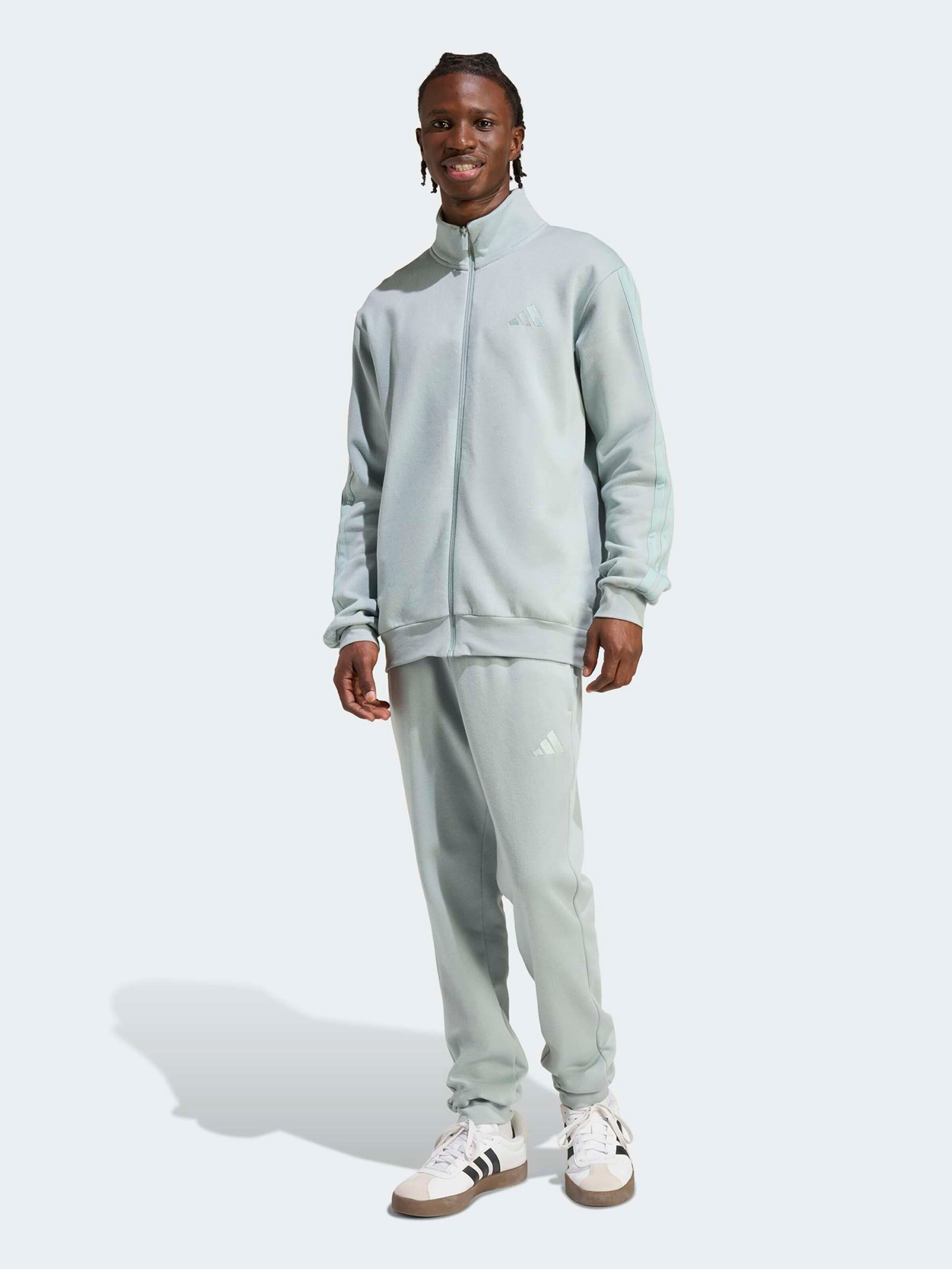 Adidas Sportswear Спортивный костюм '3-STRIPES FLEECE' в пастельно-зеленом цвете — фото 2