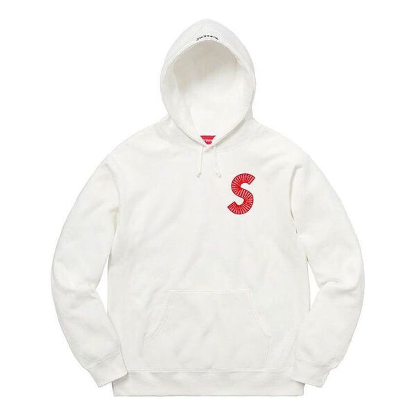 

Толстовка s logo hoodied 'whte red' Supreme, белый