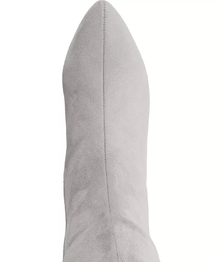 Женские сапоги Ameylia Wide Width Wide Calf Heel с высокими коленями Journee Collection, серый — фото 4