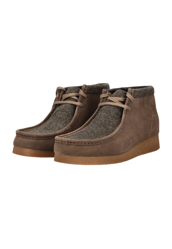 Повседневные кроссовки wallabee на шнуровке Clarks, Brown Combi — фото 2