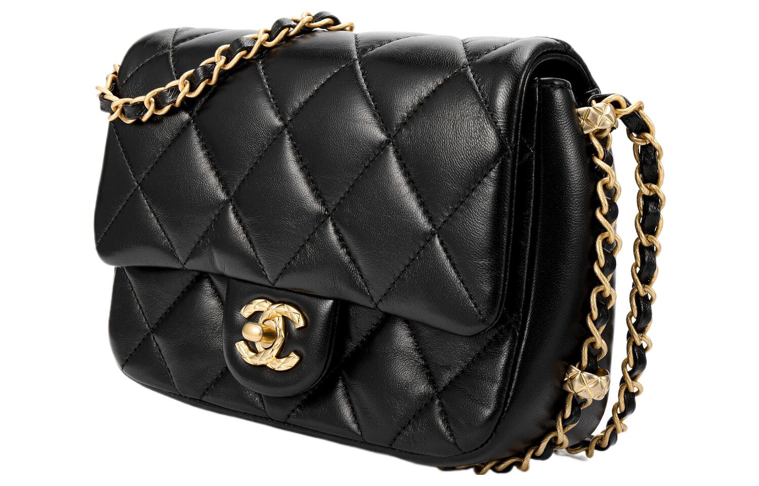 Сумка на плечо из овчины, мини-кроссбоди женская черная CHANEL — фото 3