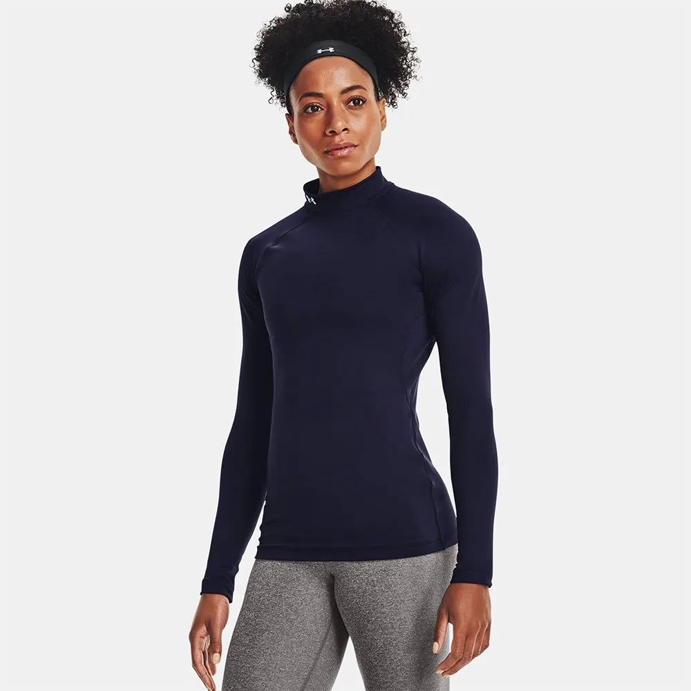 

Футболка Under Armour ColdGear Authentics Mockneck long sleeve, синий