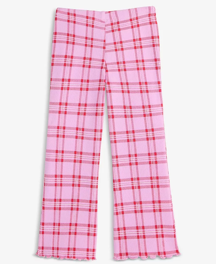 

Детские клетчатые ребристые леггинсы для девочек Epic Threads, фиолетовый