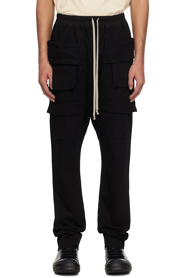 

Голливудские карго брюки на шнурке creatch Rick Owens Drkshdw, черный