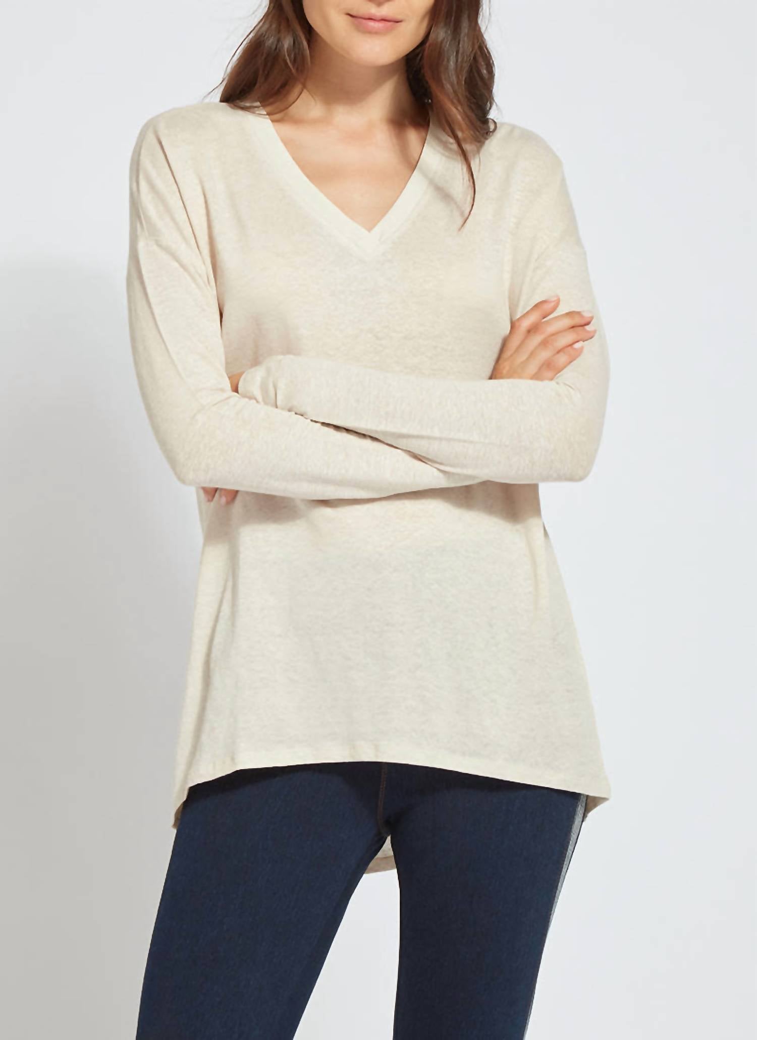 

Футболка с длинным рукавом Mya из плотного чинос Lysse, Crisp Chino
