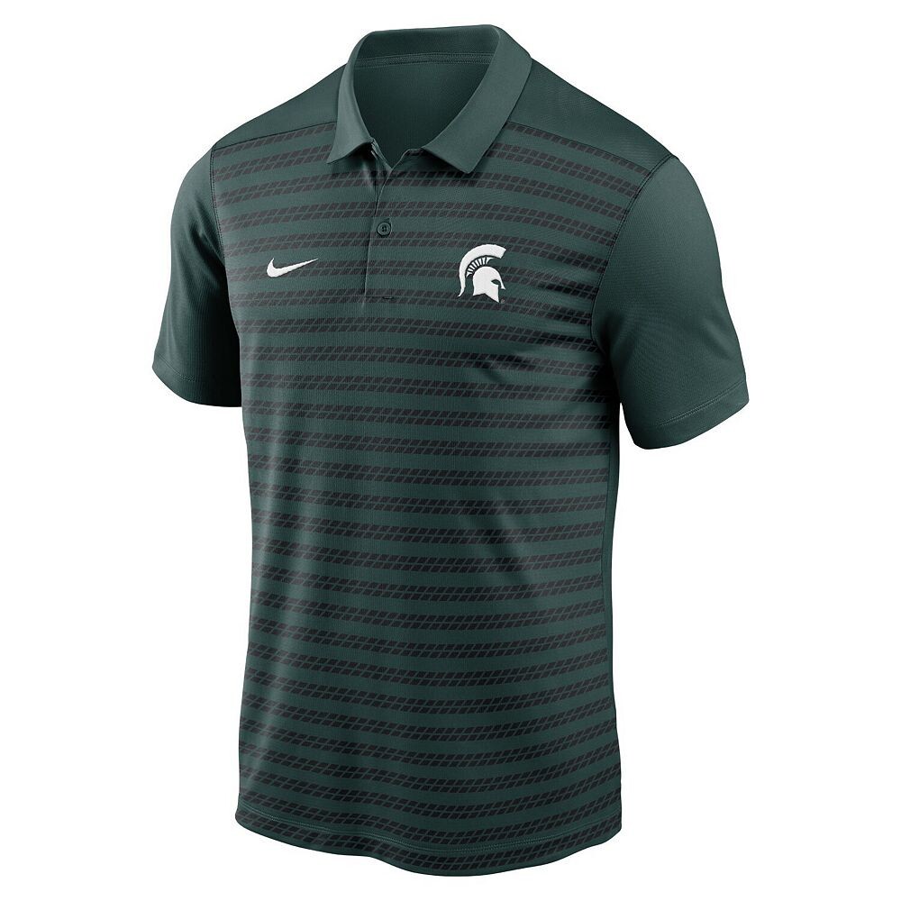Мужская футболка-поло Nike Green Michigan State Spartans 2024 начального сезона Coaches Sideline Performance, цвет Msu Green — фото 3