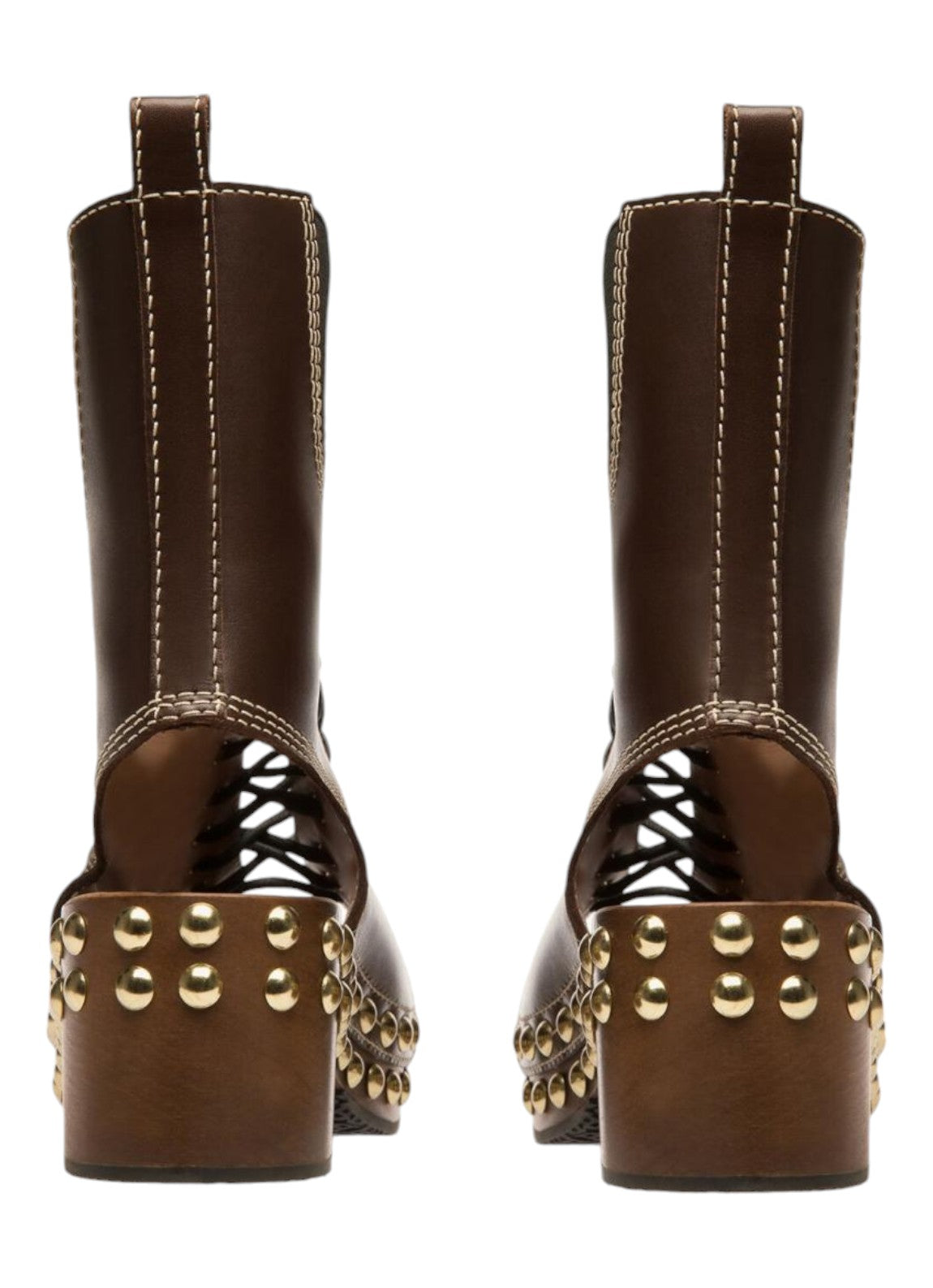 Bally Elena 6300259 Женские сандалии Ebano с заклепками, коричневый — фото 4