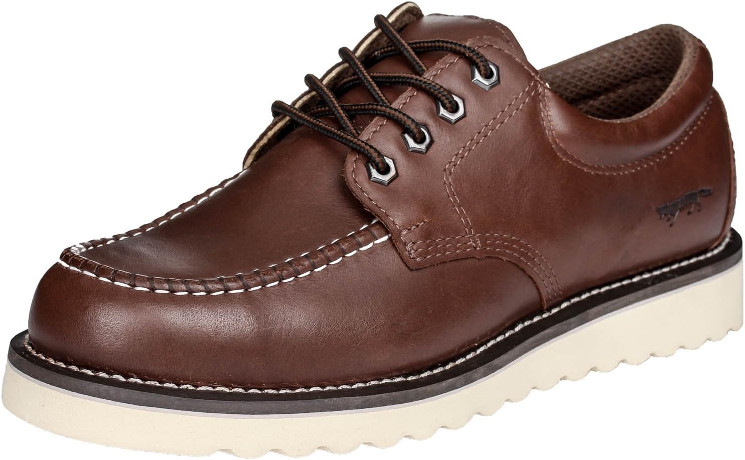 

Мужские кожаные оксфорды Golden Fox Work Shoe 4 с мягким носком для строительства и повседневной носки, Moon