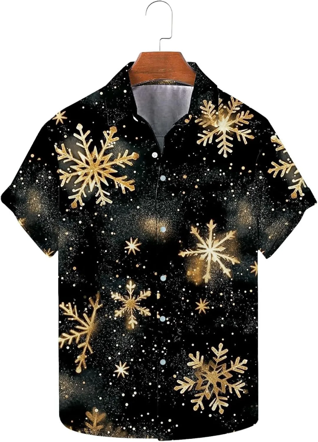Рождественские гавайские рубашки для мужчин, стильные повседневные рубашки с коротким рукавом на пуговицах, милые рождественские рубашки с графическим принтом, свободные праздничные топы Generic, мультиколор — фото 2