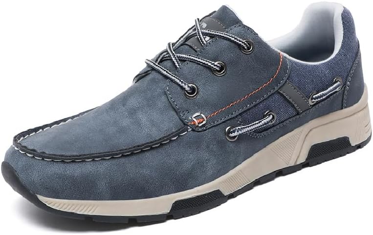 

Мужские повседневные летние туфли, модные дышащие кроссовки, мягкие и удобные, на шнуровке, для ходьбы, с подошвой, предотвращающей скольжение, для вождения Asifn, синий