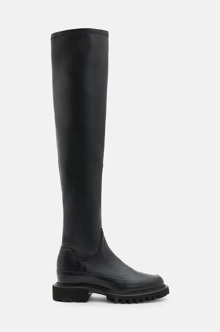 

Кожаные сапоги AllSaints Leona Boot, черный