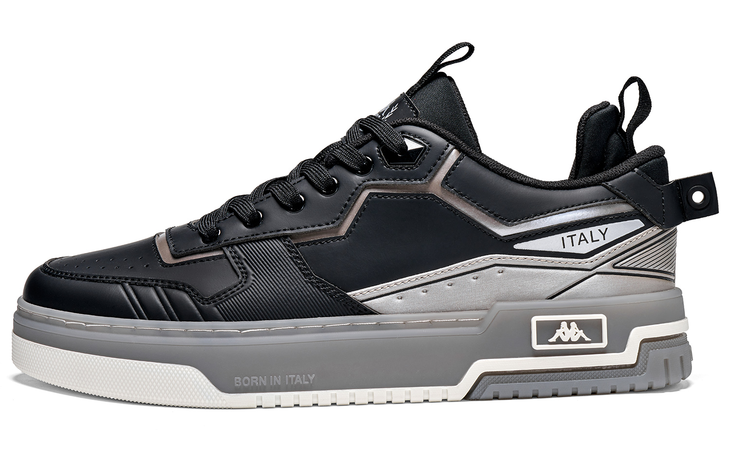 

Низкие, износостойкие, противоскользящие кроссовки для скейтбординга, мужские, черные, серебристые Kappa, Black/Silver