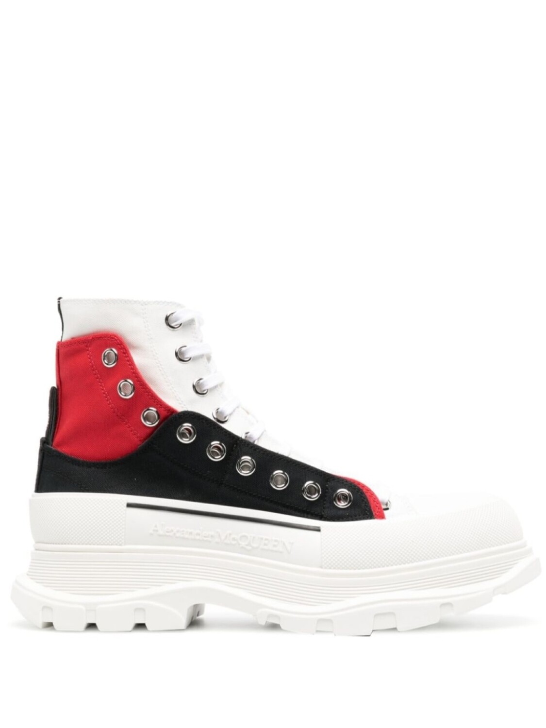

Высокие кеды с люверсами Alexander McQueen, черный