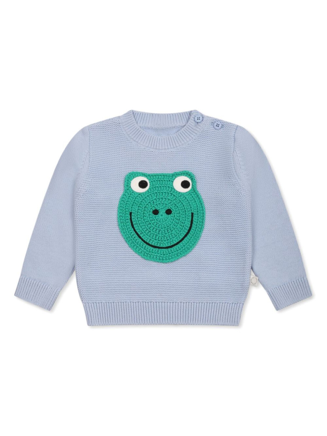 

Свитер Stella McCartney Kids с аппликацией в виде лягушки, синий