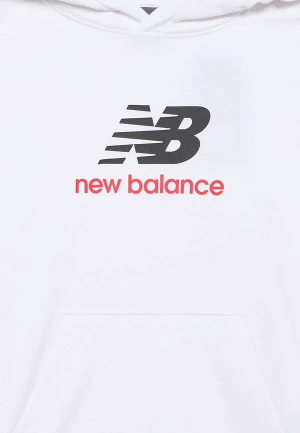 Толстовка с логотипом stacked New Balance, Bright White — фото 3