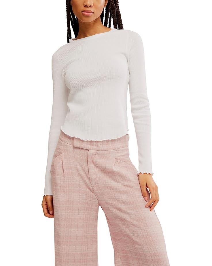 

Футболка Free People Easy Does It Tee, белый