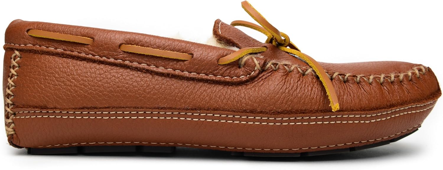 Мужские тапочки Minnetonka с подкладкой из овчины и изображением лося — фото 2