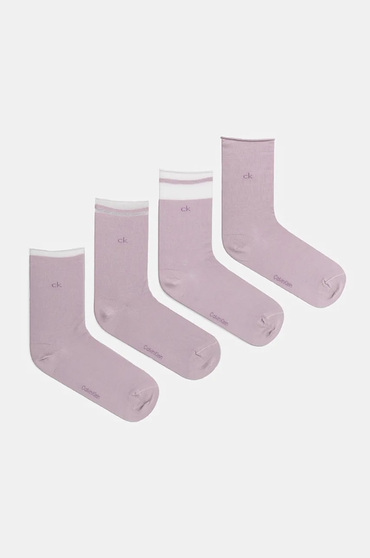 

Носки 4 пары Calvin Klein, фиолетовый