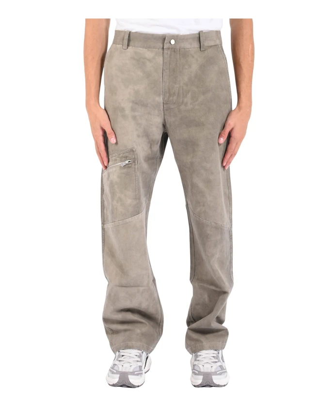 

Повседневные хлопковые рабочие брюки Represent, бежевый