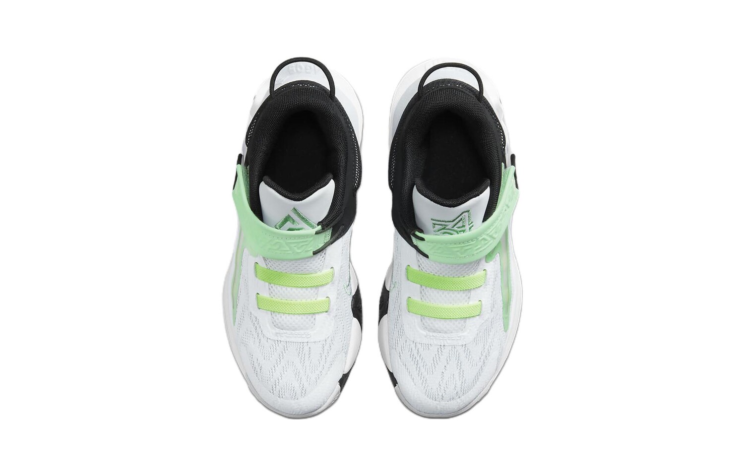 Детские баскетбольные кроссовки Nike Giannis Immortality 2 PS, White/black/yellowish-green/foggy gray — фото 4