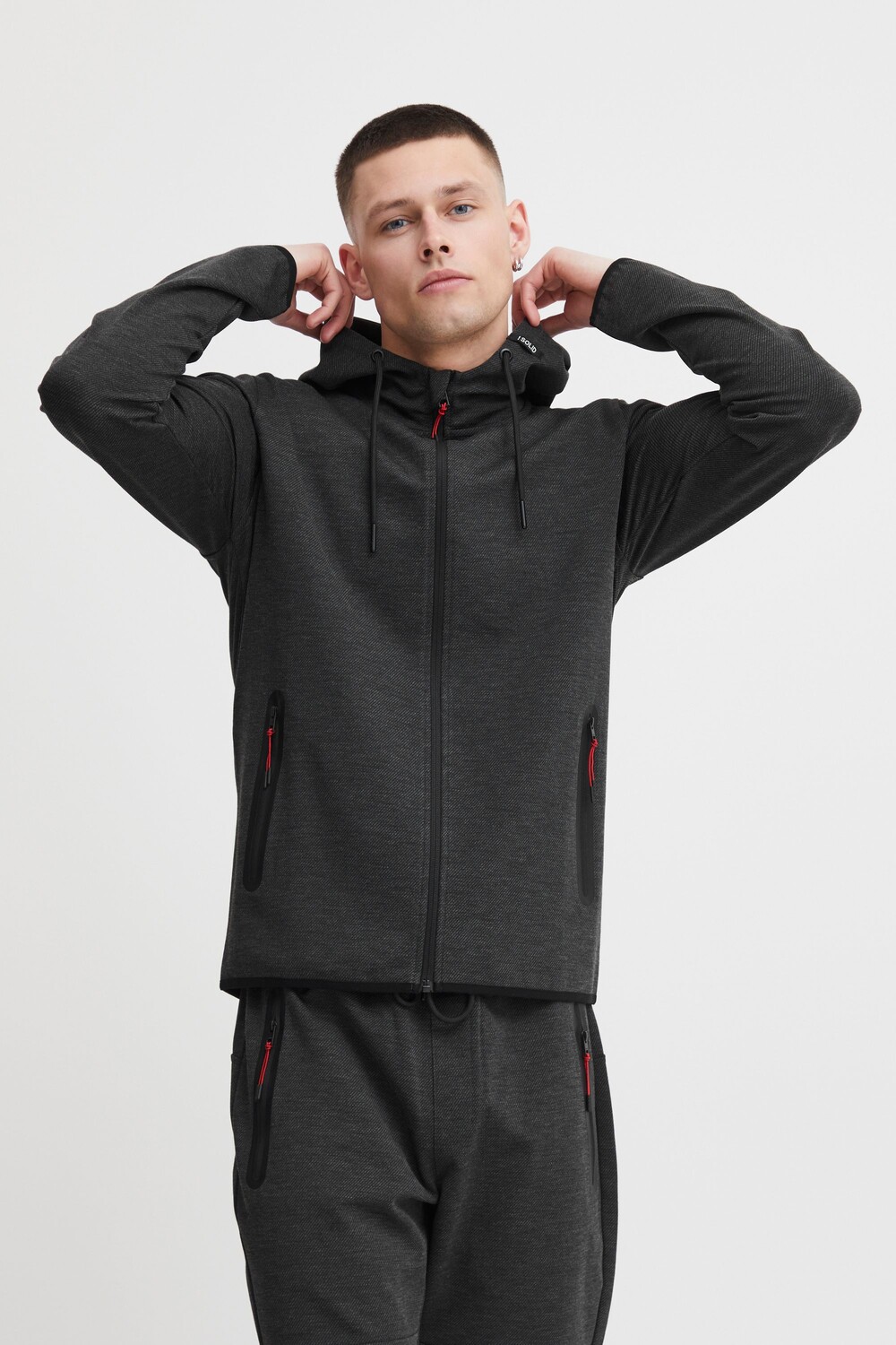 

Толстовка !SOLID Kapuzensweatjacke SDVidit 21301042 ME, серый
