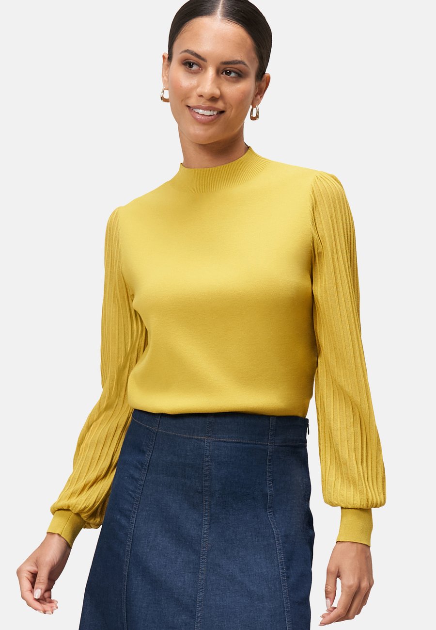 

Джемпер zero TRANSPARENTE ÄRMEL, Oil Yellow/Yellow