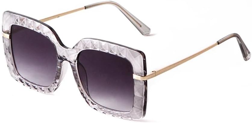 

Ретро-солнцезащитные очки большого размера прямоугольной формы для женщин, с бриллиантами, для мужчин, в толстой оправе, модные солнцезащитные очки для женщин MTZJH, C9 Double Gray