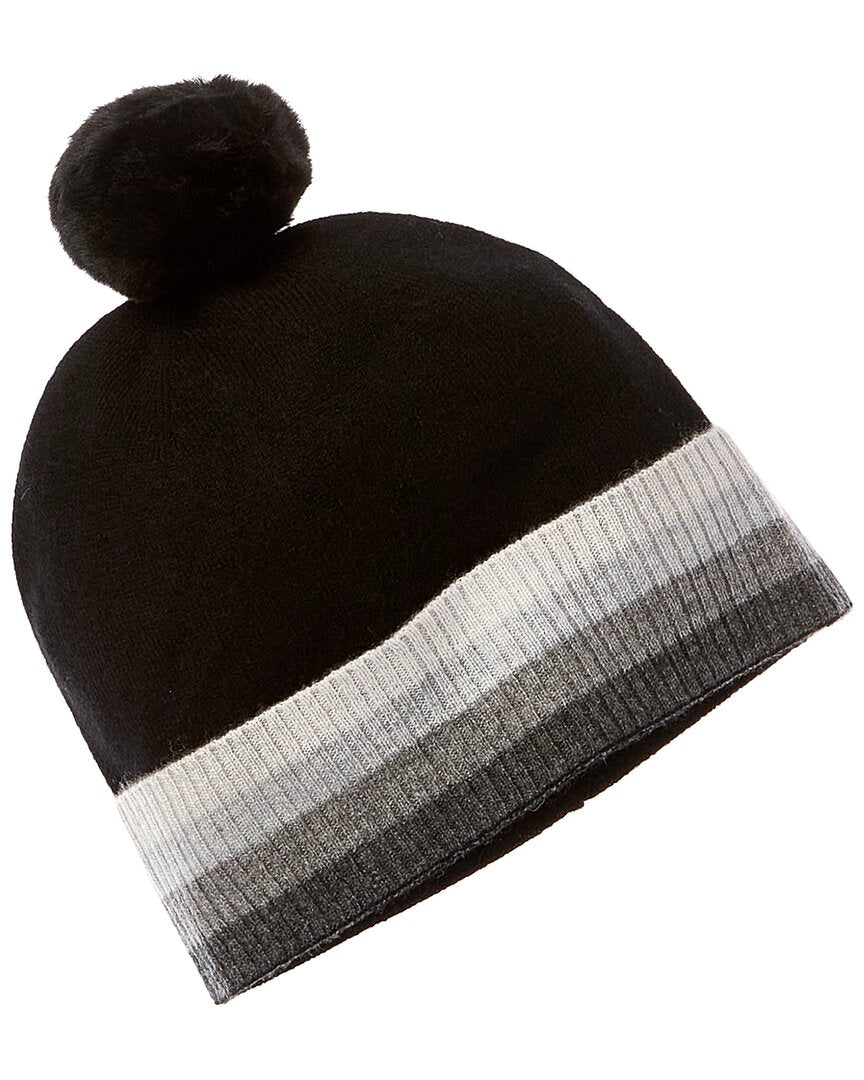 

Кашемировая шапка Brodie Cashmere с контрастными полосками, черный