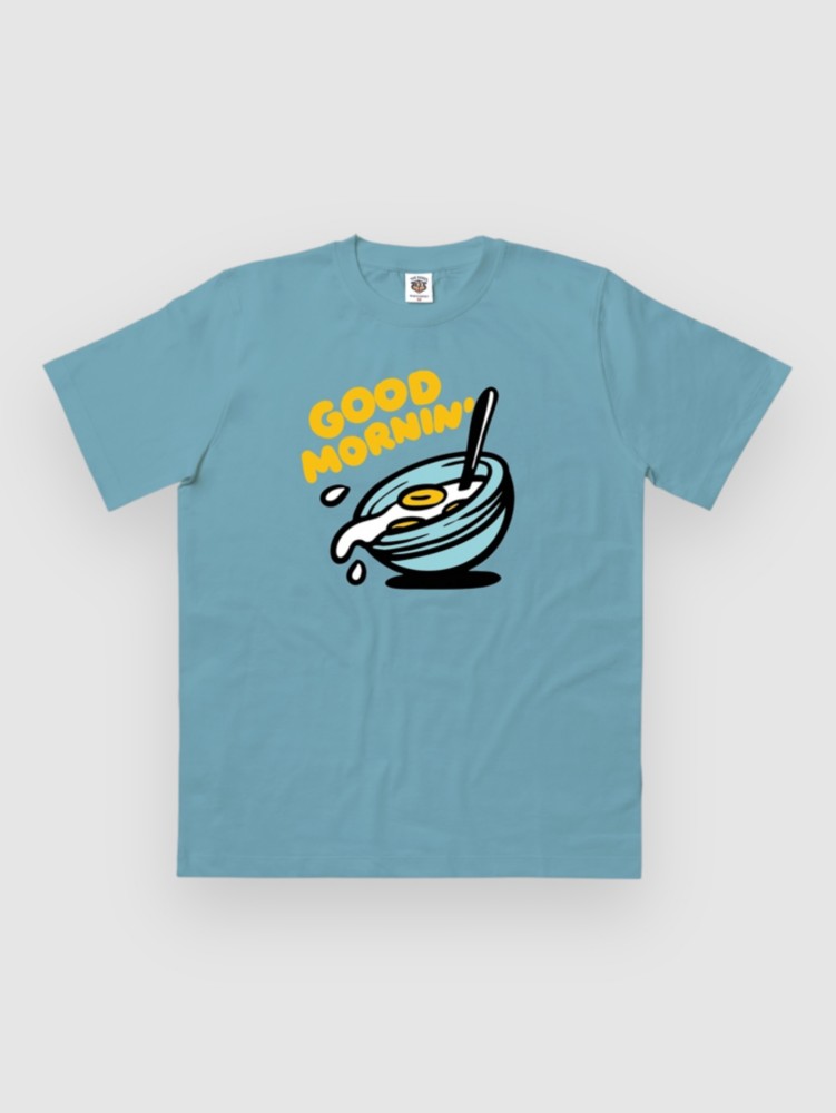 

Футболка The Dudes Good Morning Seasonal T-Shirt, milky blue, Белый, Футболка The Dudes Good Morning Seasonal T-Shirt, milky blue