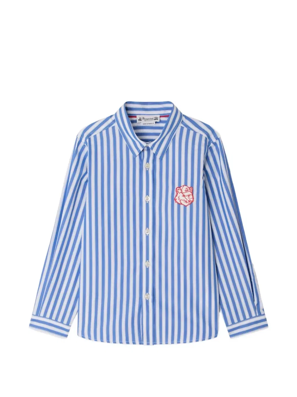 Полосатая рубашка Tangui из коллаборации с Maison Kitsuné Bonpoint, синий