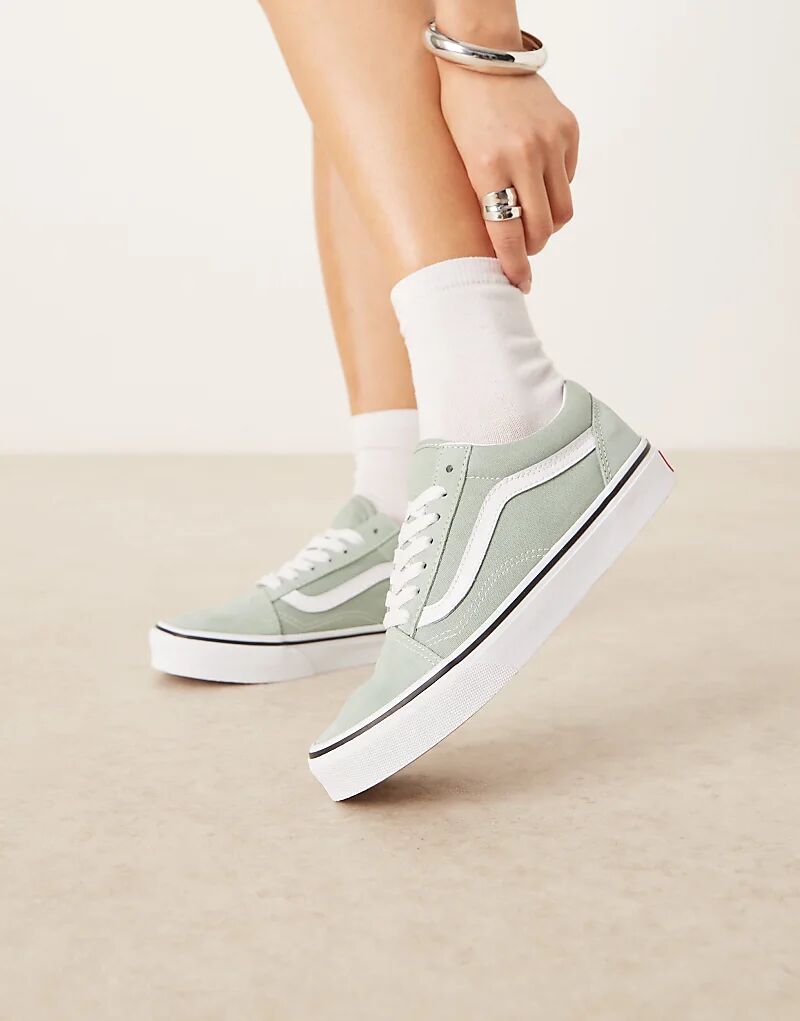 Кроссовки Vans Old Skool Color Theory светло-зелёного цвета