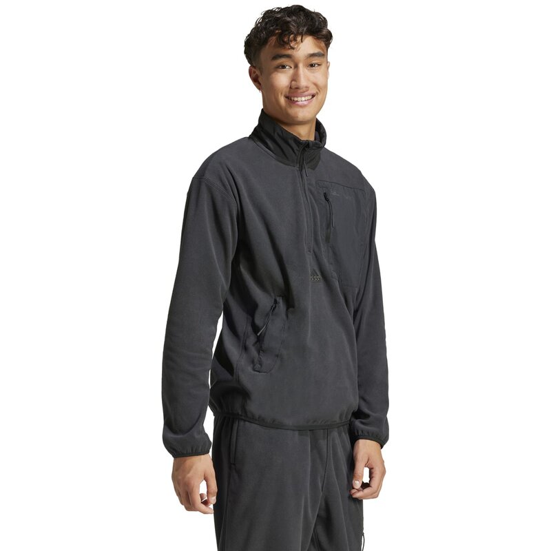 Rolli city escape флис с застежкой-молнией 1/2 Adidas, черный — фото 4
