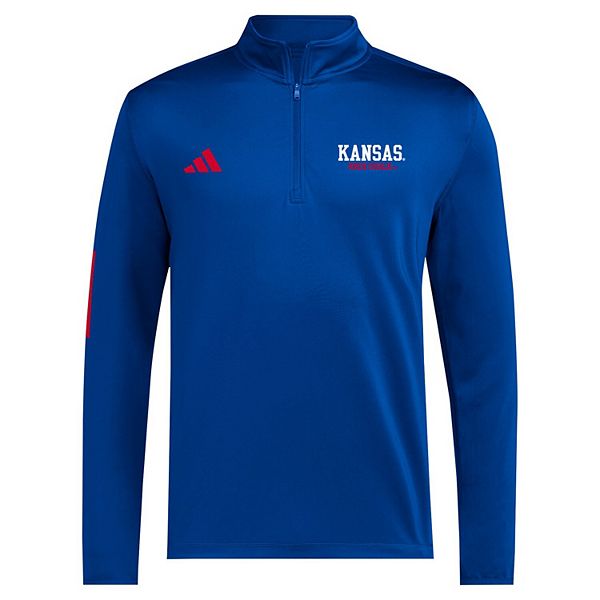 Мужская половинная молния пуловер-куртка для гольфа royal kansas jayhawks Adidas — фото 3