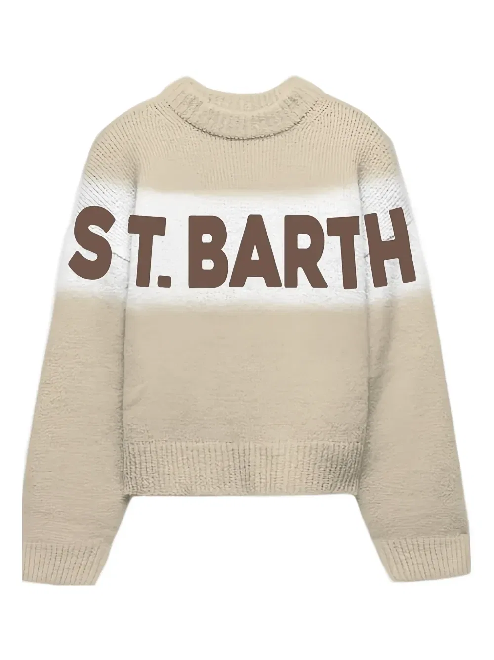 Полосатый свитер MC2 Saint Barth Kids, бежевый