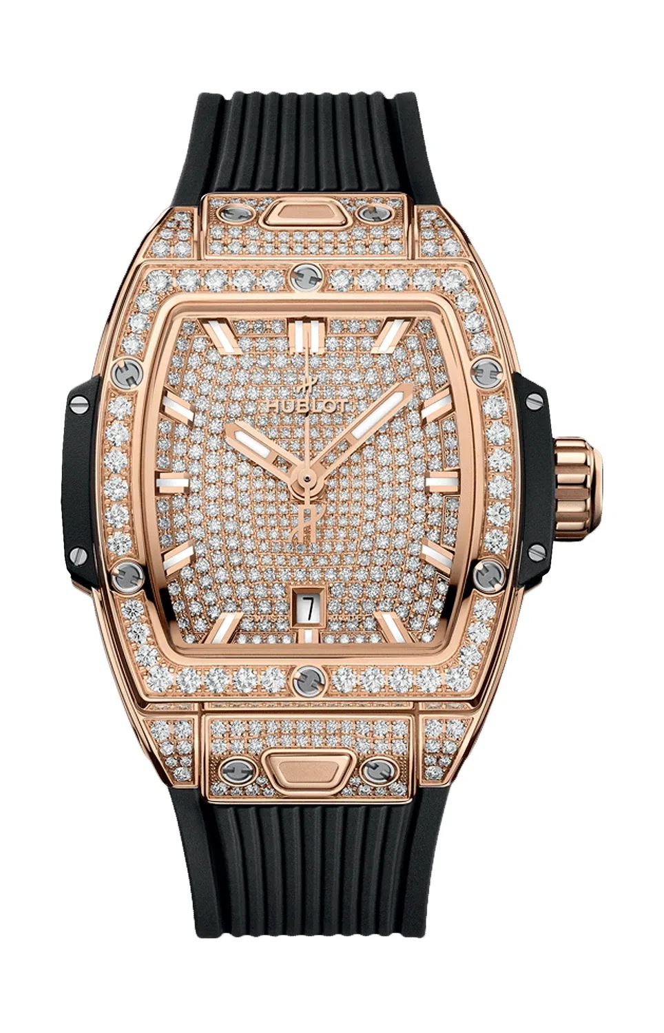 SPIRIT OF BIG BANG KING GOLD FULL PAVÉ 32 ММ - 682.OX.9000.RX.1604 HUBLOT, золотой