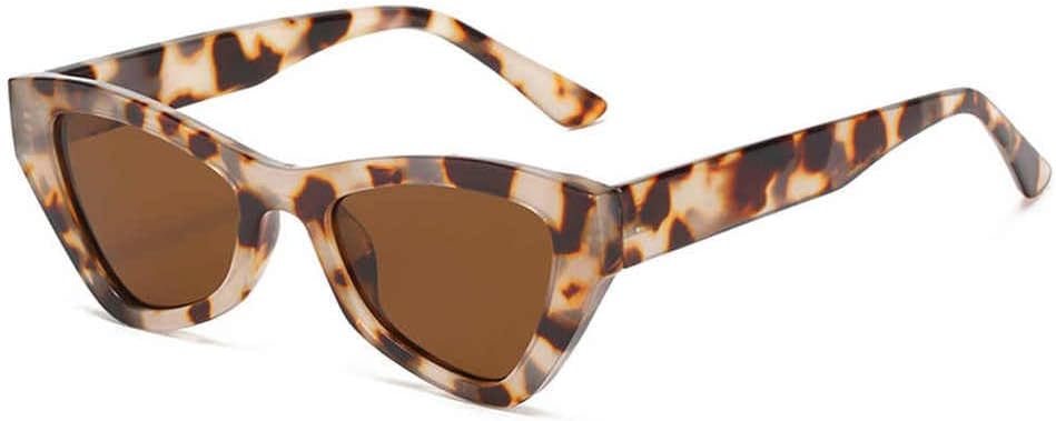 

Женские винтажные солнцезащитные очки «Кошачий глаз» в маленькой оправе, классические, для активного отдыха на природе, леопардовый коричневый цвет, поляризованные JWMSXYQR, Leopard Brown